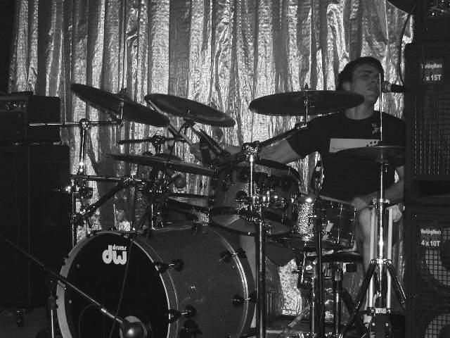 Robb playing drums