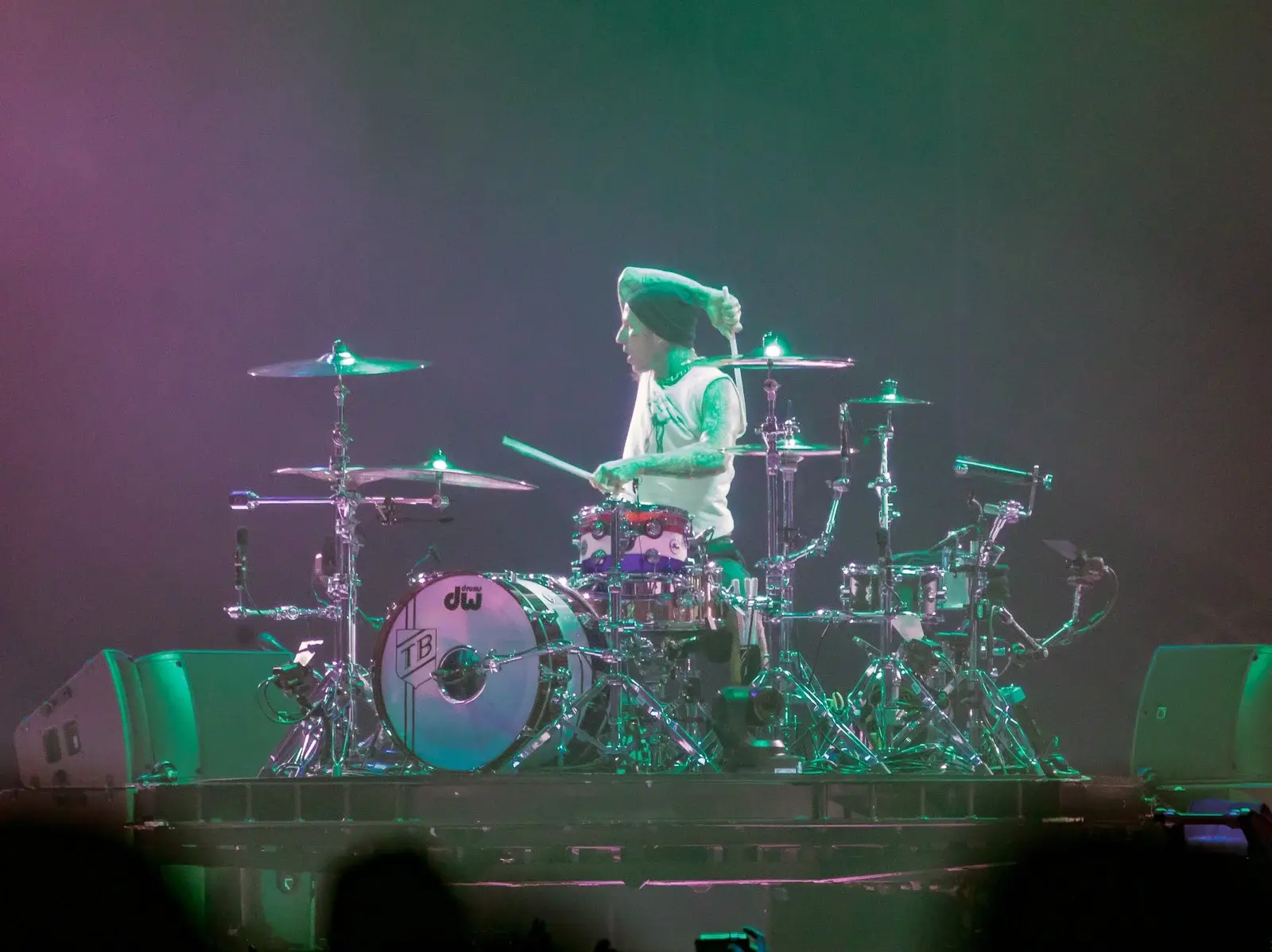 Travis drumming