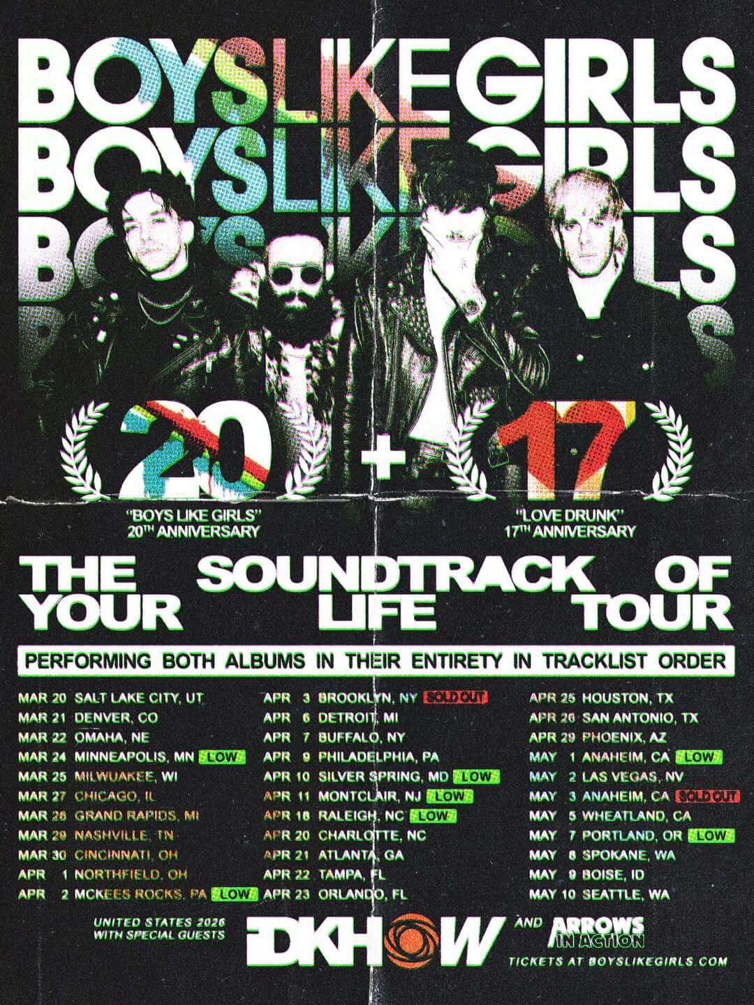 Boys Like Girls tour schedule