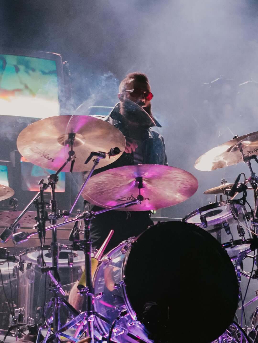 John Keefe at the drums