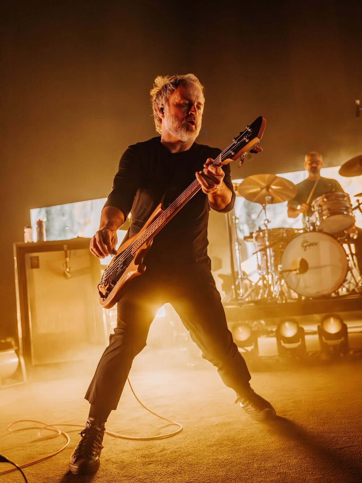 Nick Harmer on bass