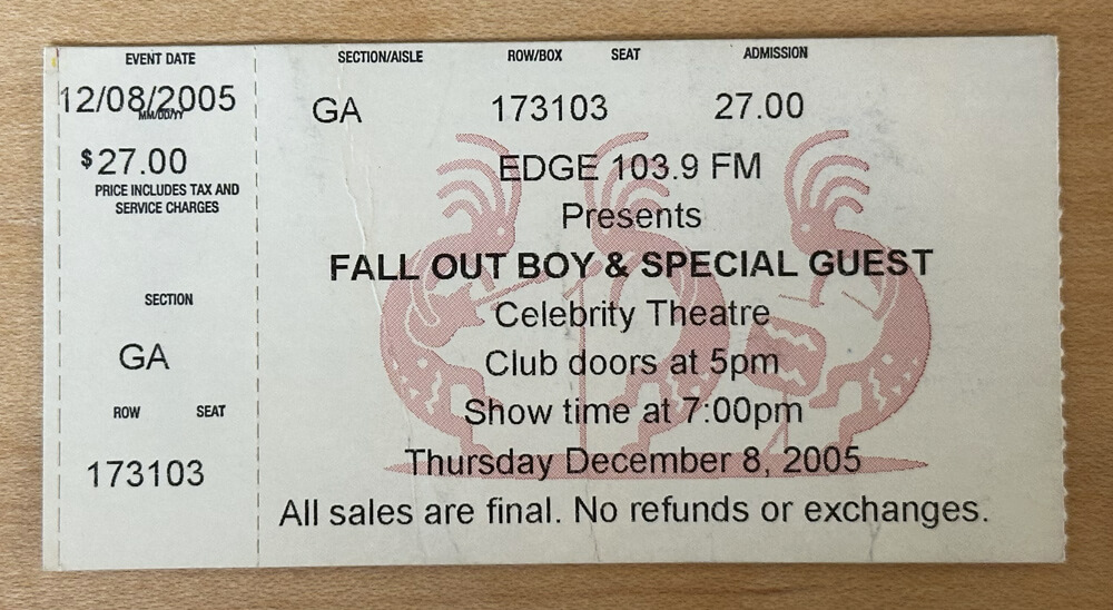 ticket stub