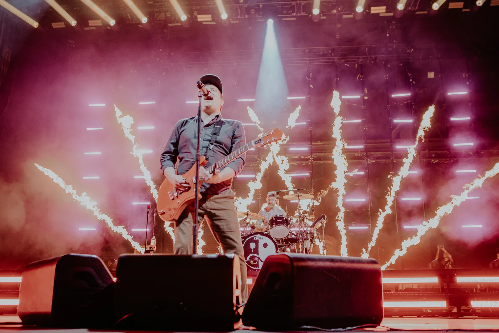 Patrick in front of some pyrotechnics