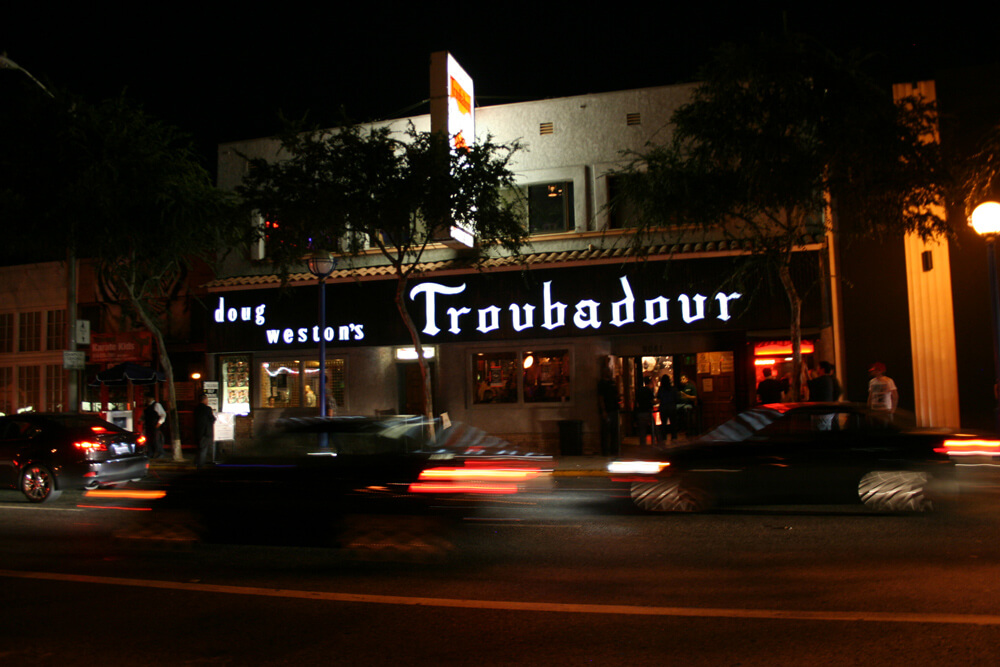 outside the Troubadour