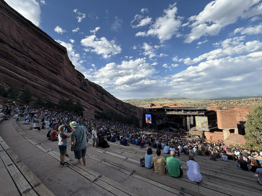 Red Rocks Amphitheatre from the top right of the seating area