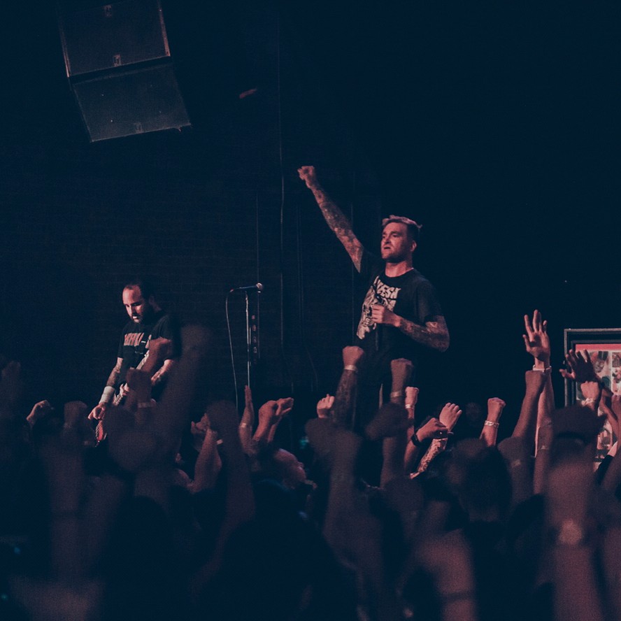 Jordan with his fist in the air