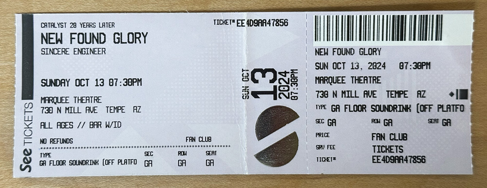 ticket stub