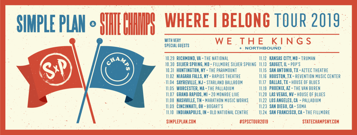 Where I Belong Tour schedule