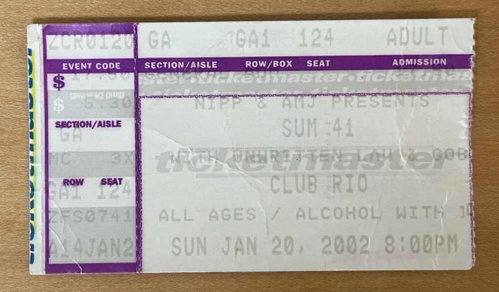 ticket stub