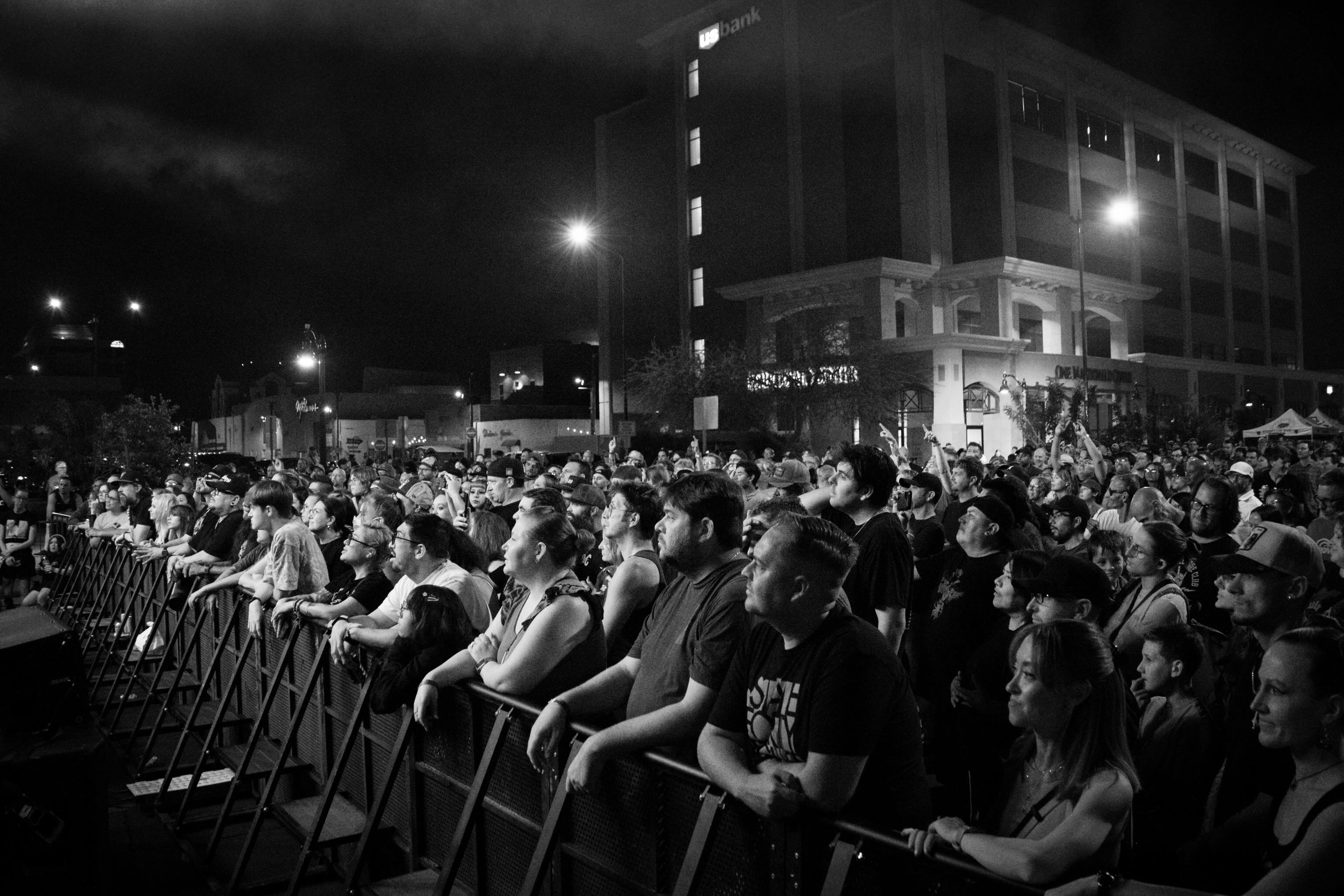 the crowd in the streets of Mesa