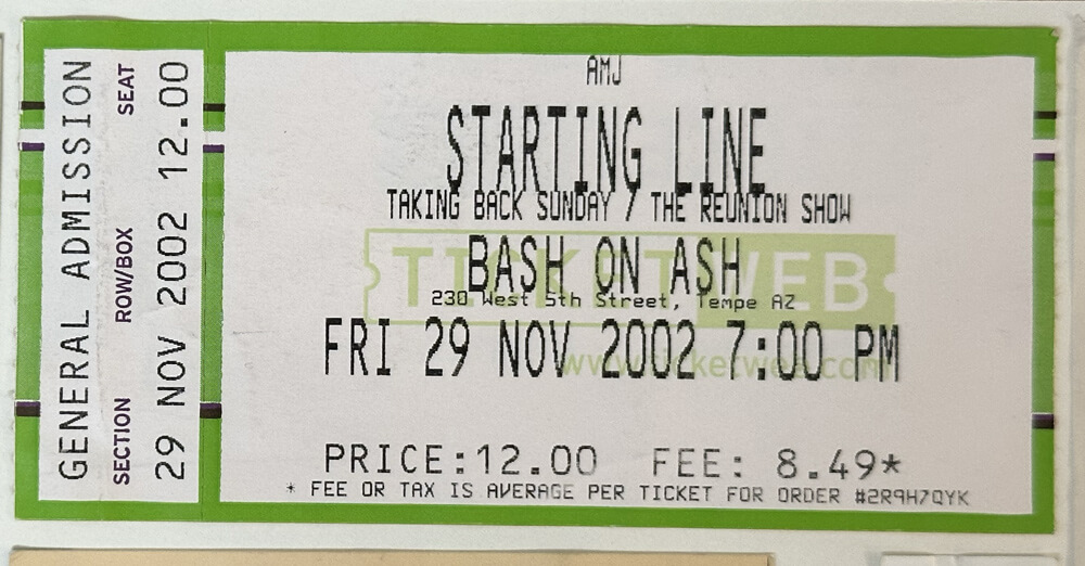 ticket stub