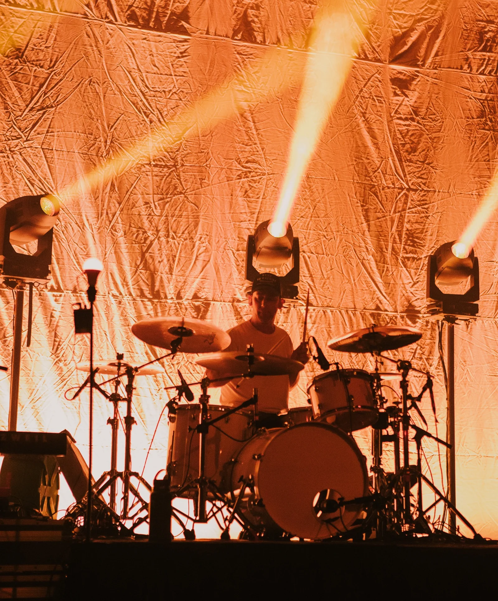 orange lit drum kit