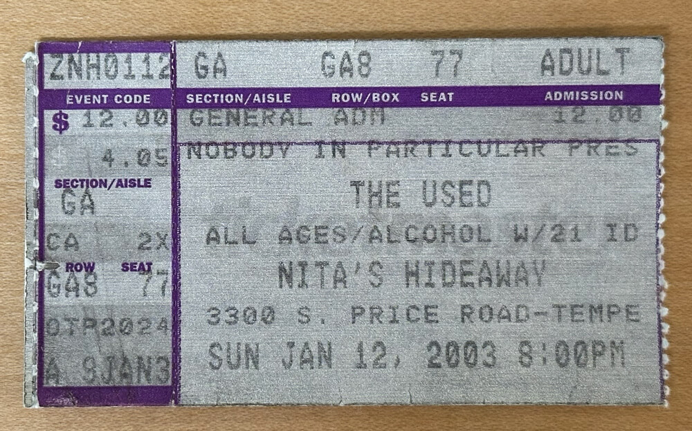ticket stub