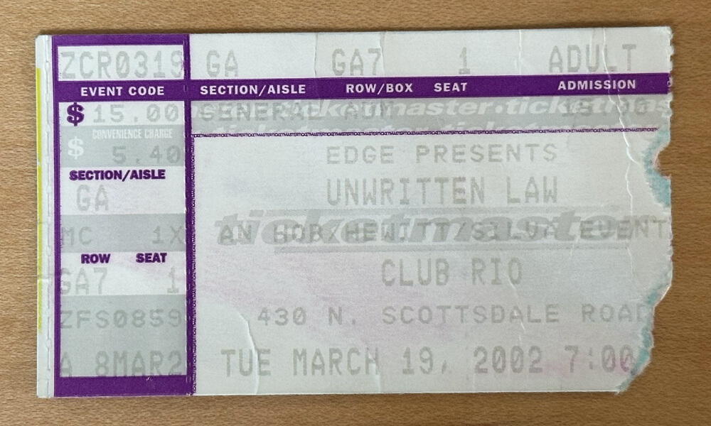 ticket stub