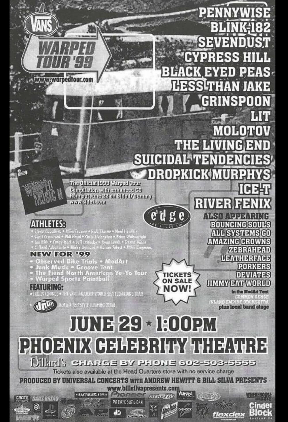 Warped Tour 99 lineup