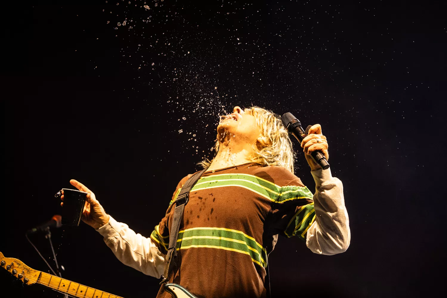 Weird Al as Kurt Cobain gargling water